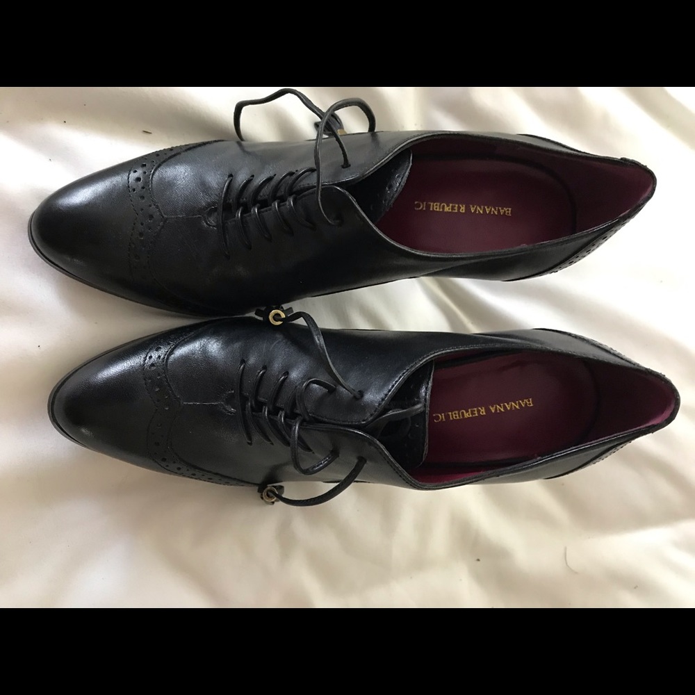 Banana Republic Black Leather Booties